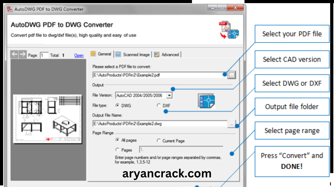Any PDF to DWG Converter Pre-Activated